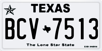 TX license plate BCV7513