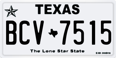 TX license plate BCV7515