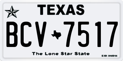 TX license plate BCV7517