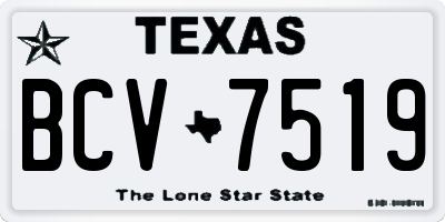 TX license plate BCV7519