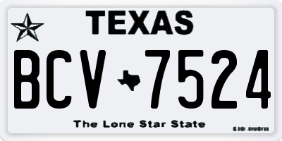 TX license plate BCV7524