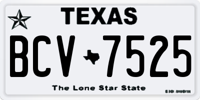TX license plate BCV7525