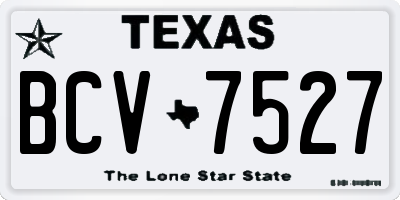 TX license plate BCV7527