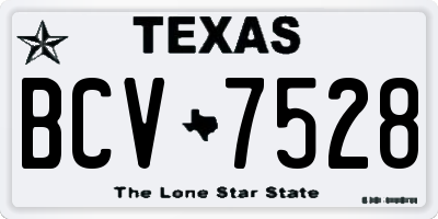TX license plate BCV7528