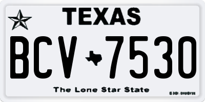 TX license plate BCV7530