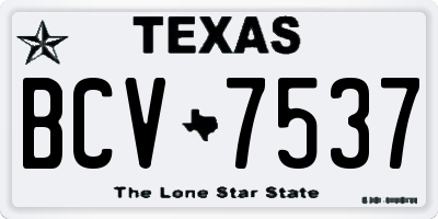 TX license plate BCV7537