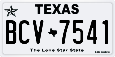 TX license plate BCV7541