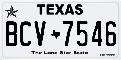 TX license plate BCV7546