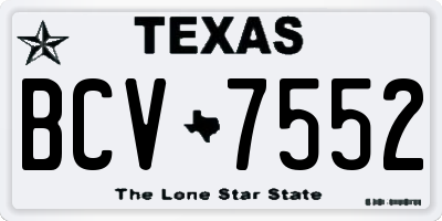 TX license plate BCV7552