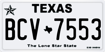 TX license plate BCV7553