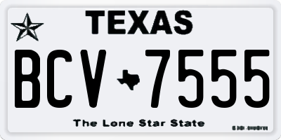 TX license plate BCV7555
