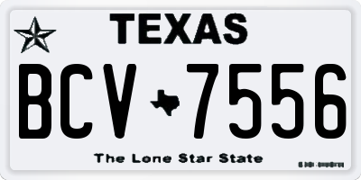 TX license plate BCV7556