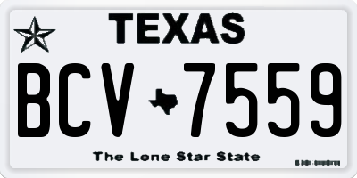 TX license plate BCV7559