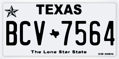 TX license plate BCV7564