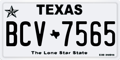TX license plate BCV7565