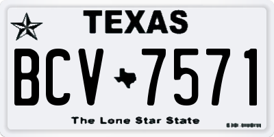 TX license plate BCV7571