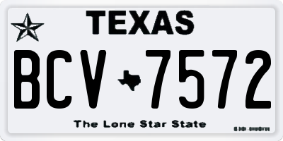 TX license plate BCV7572