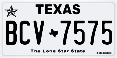TX license plate BCV7575