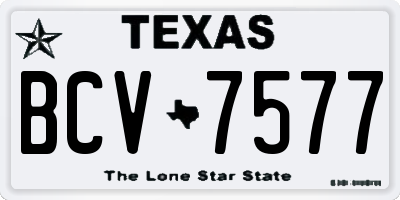 TX license plate BCV7577