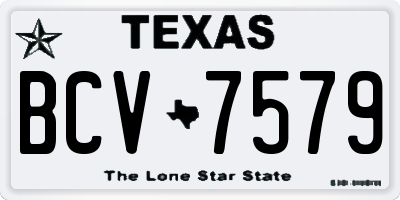 TX license plate BCV7579