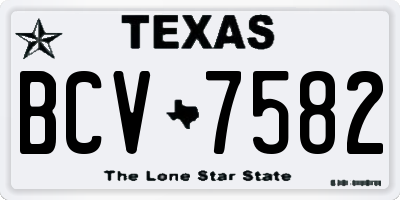 TX license plate BCV7582