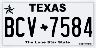 TX license plate BCV7584