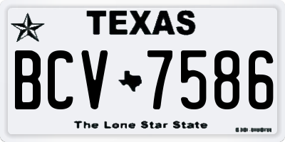 TX license plate BCV7586