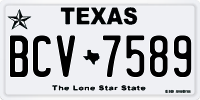 TX license plate BCV7589