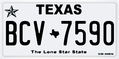TX license plate BCV7590