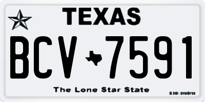 TX license plate BCV7591