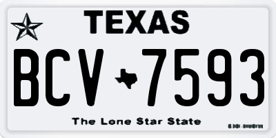 TX license plate BCV7593
