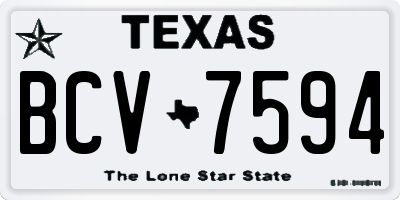 TX license plate BCV7594