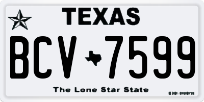 TX license plate BCV7599
