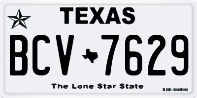 TX license plate BCV7629