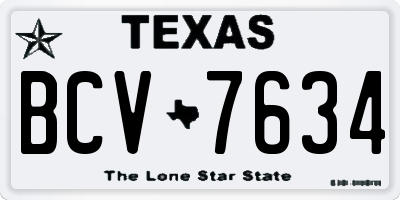 TX license plate BCV7634
