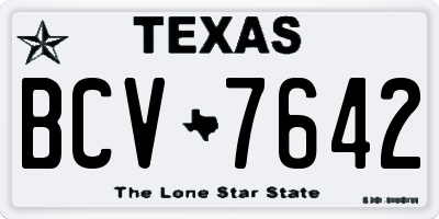 TX license plate BCV7642