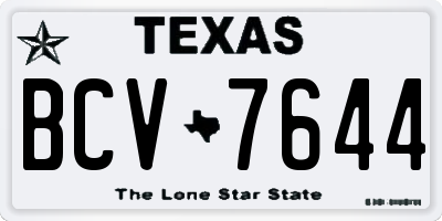 TX license plate BCV7644