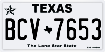 TX license plate BCV7653