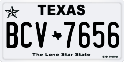 TX license plate BCV7656