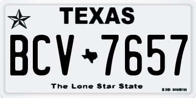 TX license plate BCV7657