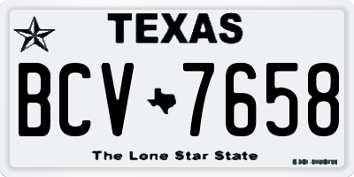 TX license plate BCV7658