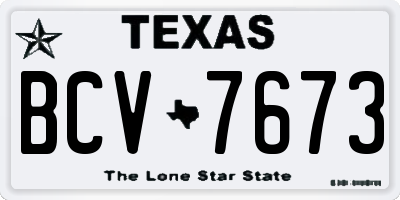 TX license plate BCV7673