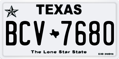 TX license plate BCV7680