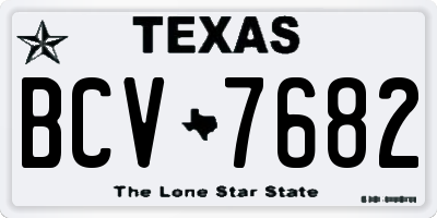 TX license plate BCV7682
