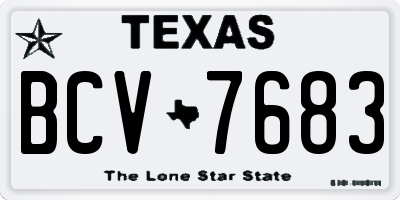 TX license plate BCV7683