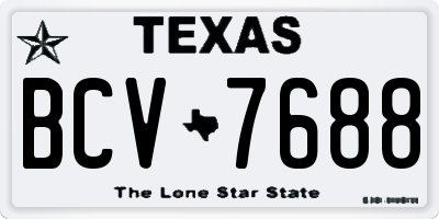 TX license plate BCV7688