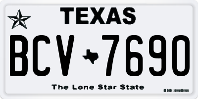 TX license plate BCV7690