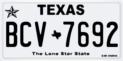 TX license plate BCV7692