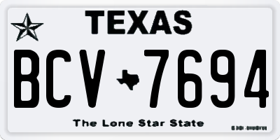 TX license plate BCV7694