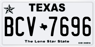 TX license plate BCV7696